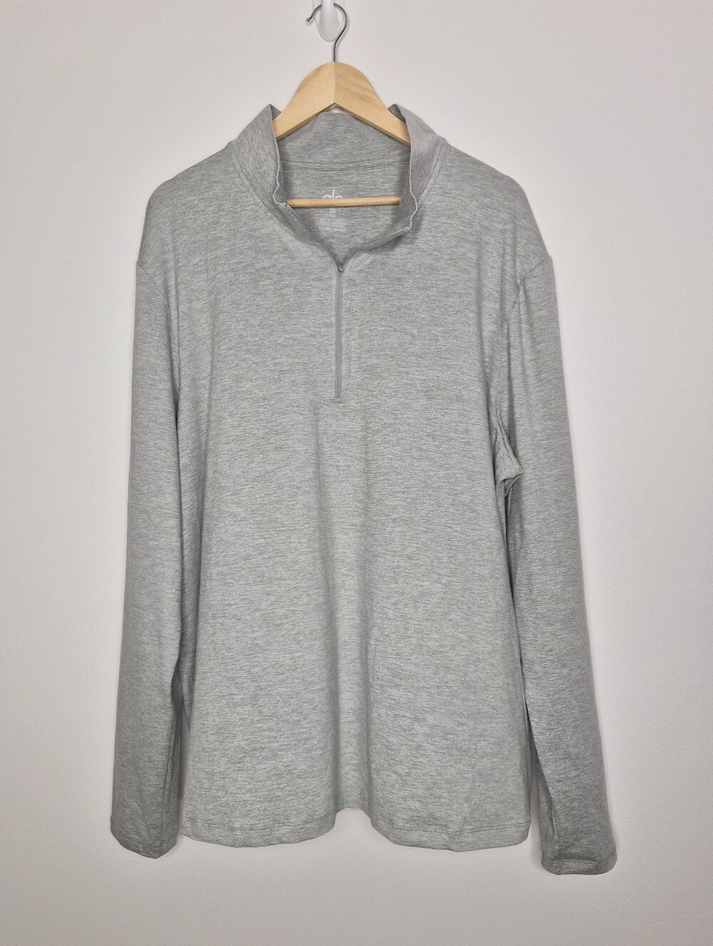 Alo Yoga Men's Conquer 1/4 Zip Pullover Heather Gray 2XL